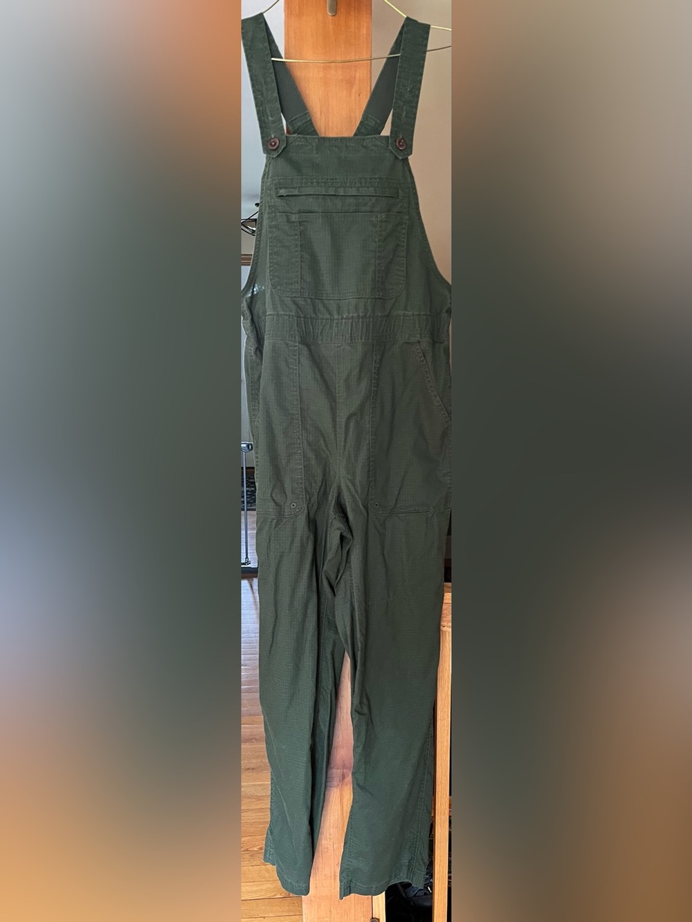 Women’s Duluth Trading Co Hempstop Pull on Overalls small green